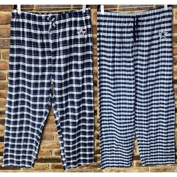 Dallas Cowboys NFL Bundle Set of 2 Pajama Sleepwear Plaid Pants Men's Size XL - Picture 1 of 11